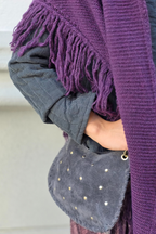 Chaqueta corta micro pana gris