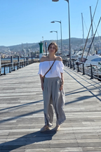 Pantalón Ancho Topo