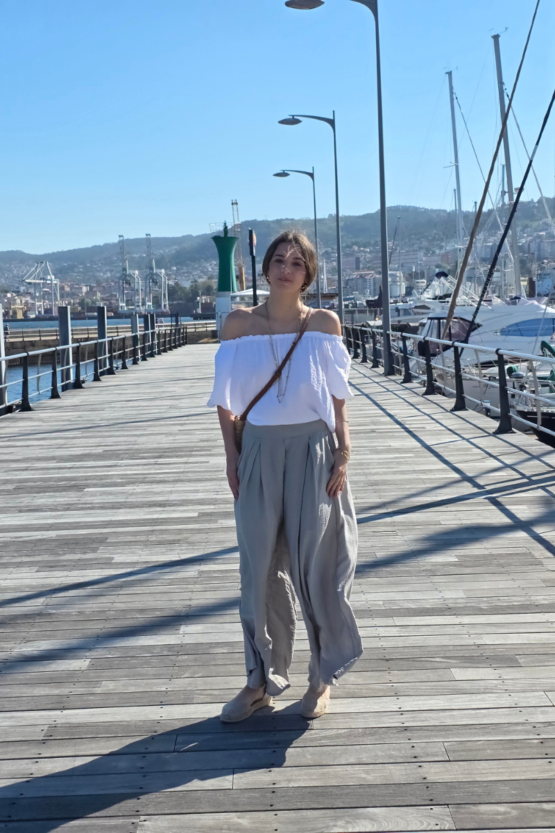 Pantalón Ancho Topo