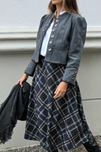 Falda de cuadros grandes azul