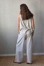 Blusa tipo lino beige