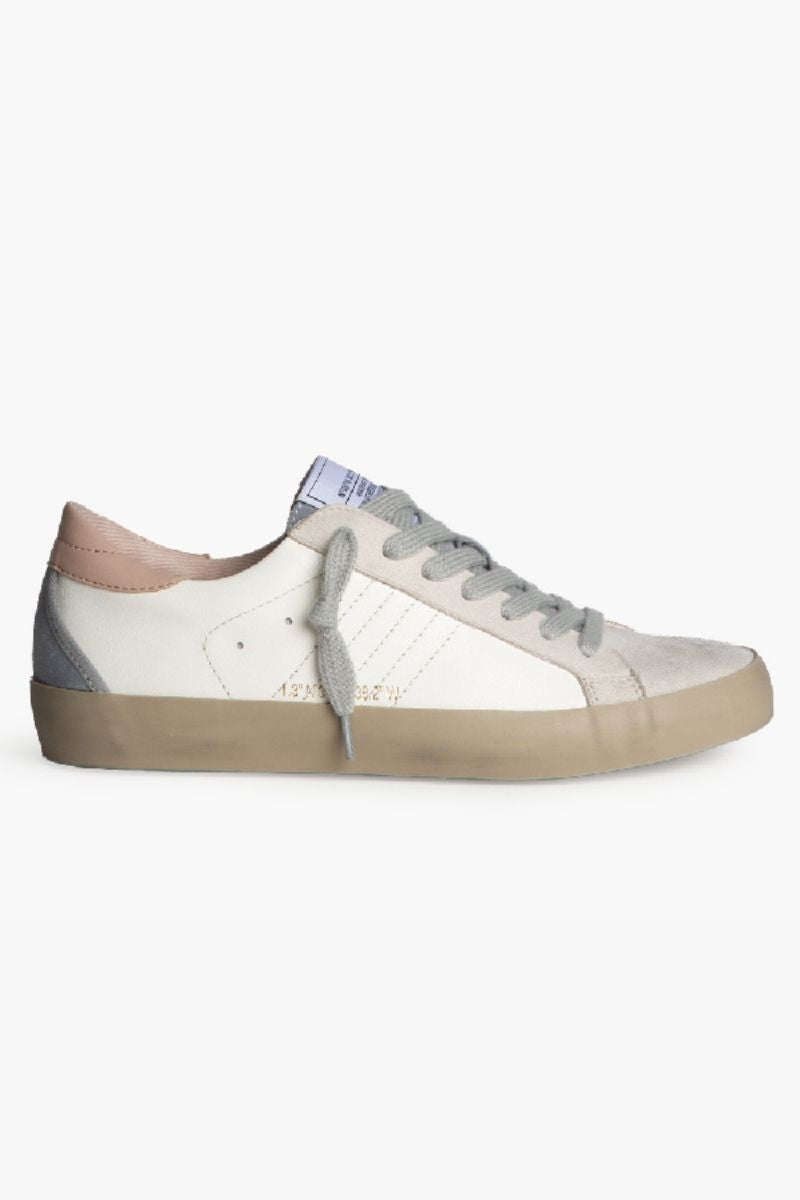 Zapatilla Deportiva Retro Mujer Blanca y Rosa - Estilo Casual