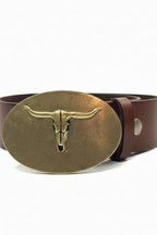 Cinturones de piel con hebilla estilo cowboy