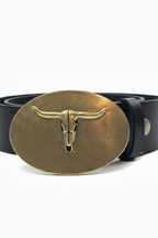 Cinturones de piel con hebilla estilo cowboy