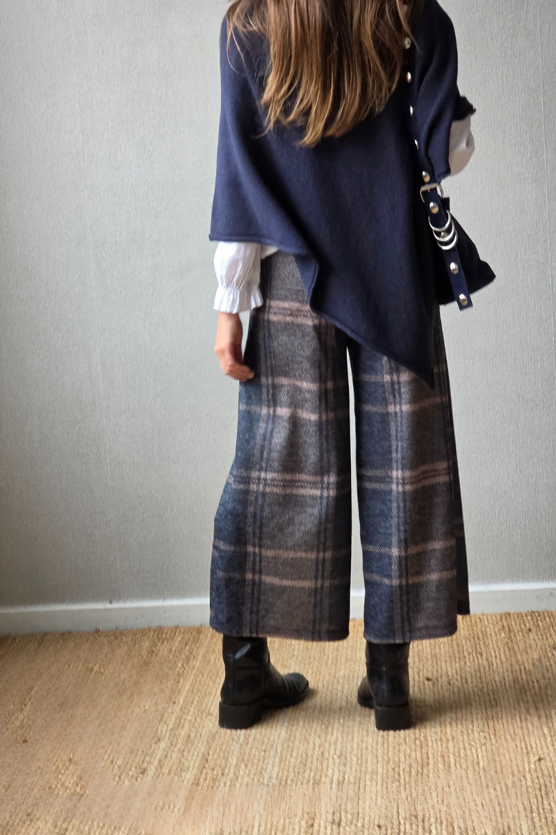 Pantalón de cuadros Cazorla azul