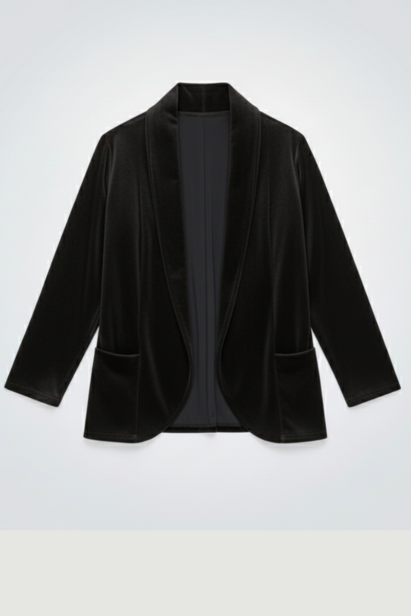 Americana de terciopelo negro