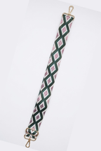 Correa para bolsos verde y rosa