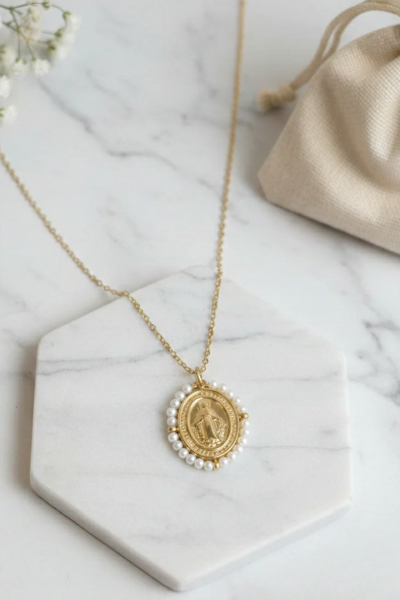 Gargantillas mini de la Virgencita milagrosa