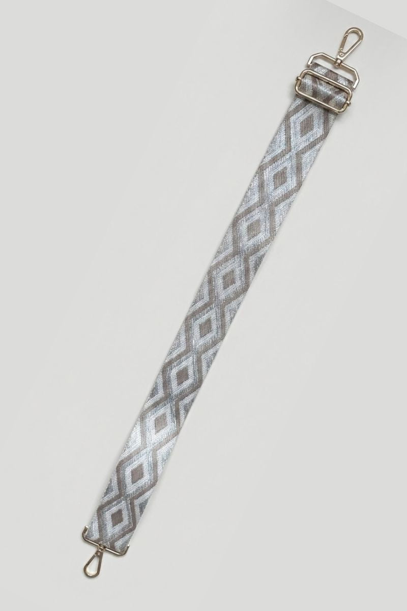 Correa ajustable para bolso con estampado gris
