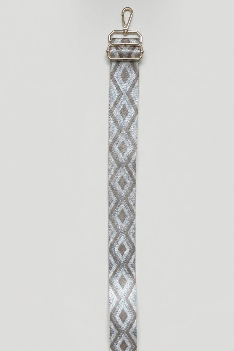 Correa ajustable para bolso con estampado gris