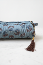 Neceser Pequeño Estampado Paisley Azul