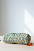 Estuches pequeño estampado telas Indias verde