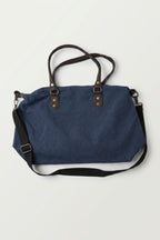 Bolso oversize de loneta y piel beige  con opción a personalizar