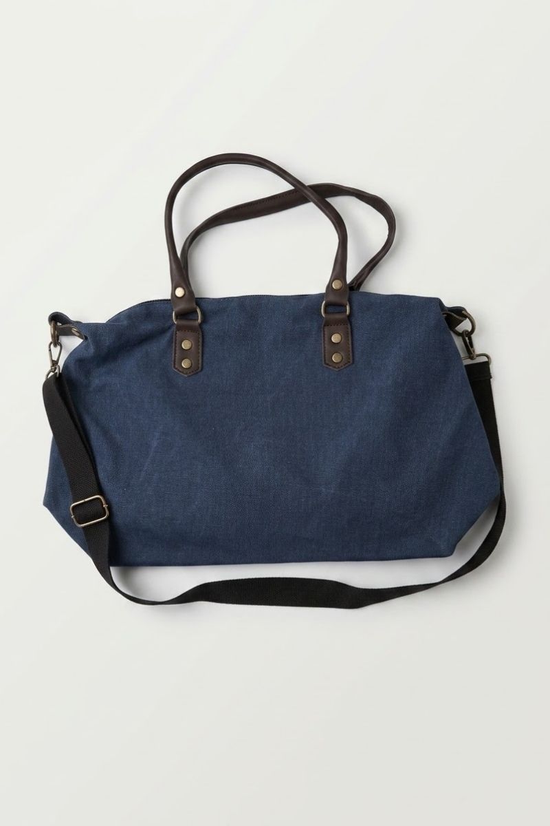 Bolso loneta oversize azul jean con opción a personalizar