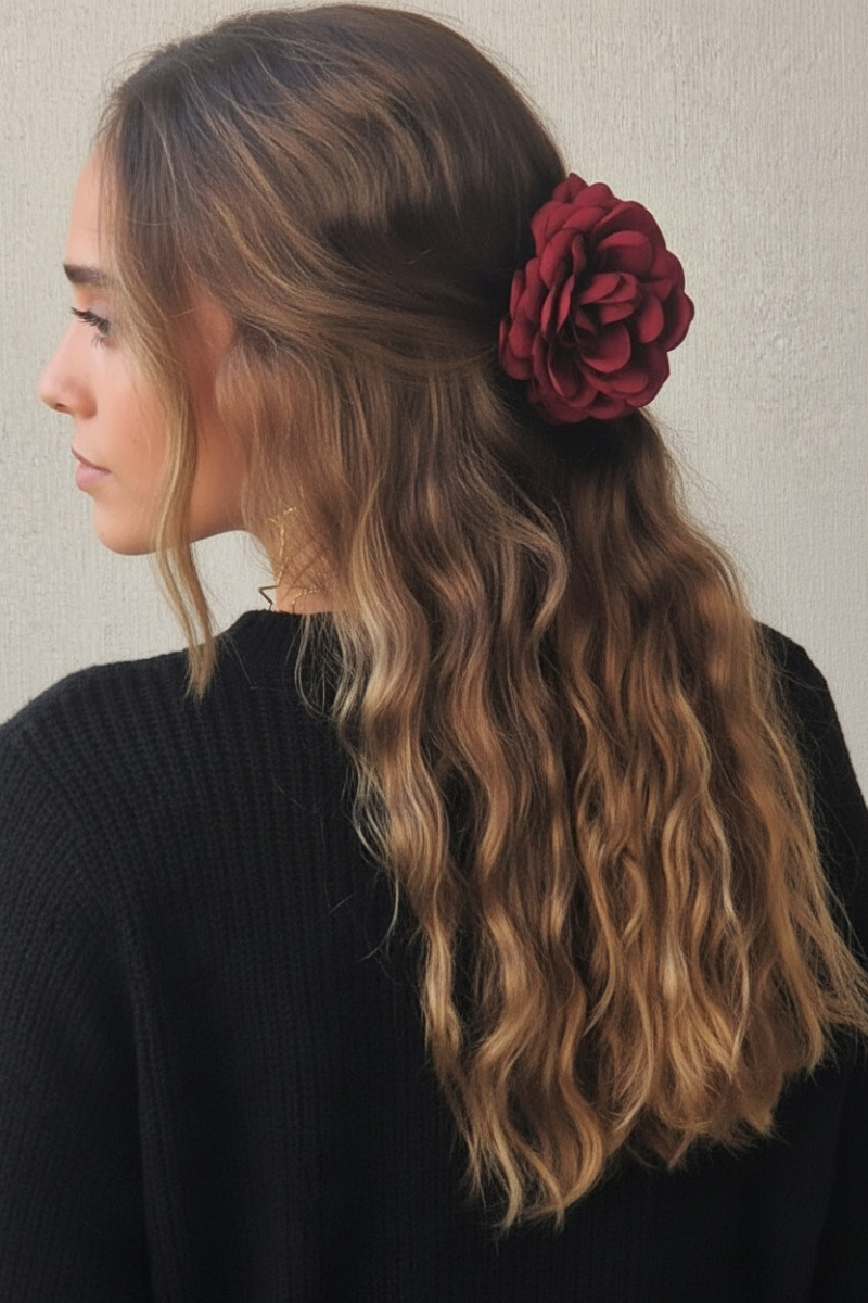 Flores en versión pinza granate