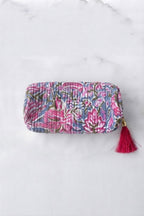 Estuche/neceser azul jean telas indias