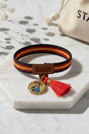 Pulsera Santísima Virgen con Bandera de España