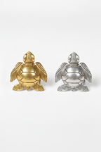 Hebilla plateada y dorada tortuga pequeña