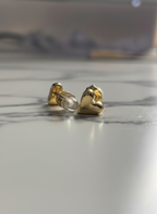 Pendientes Acero Dorado Corazón