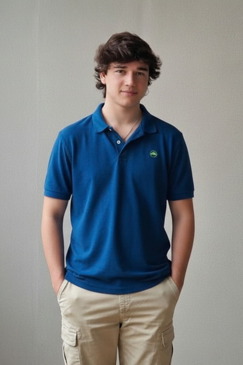 Polo de hombre azulón