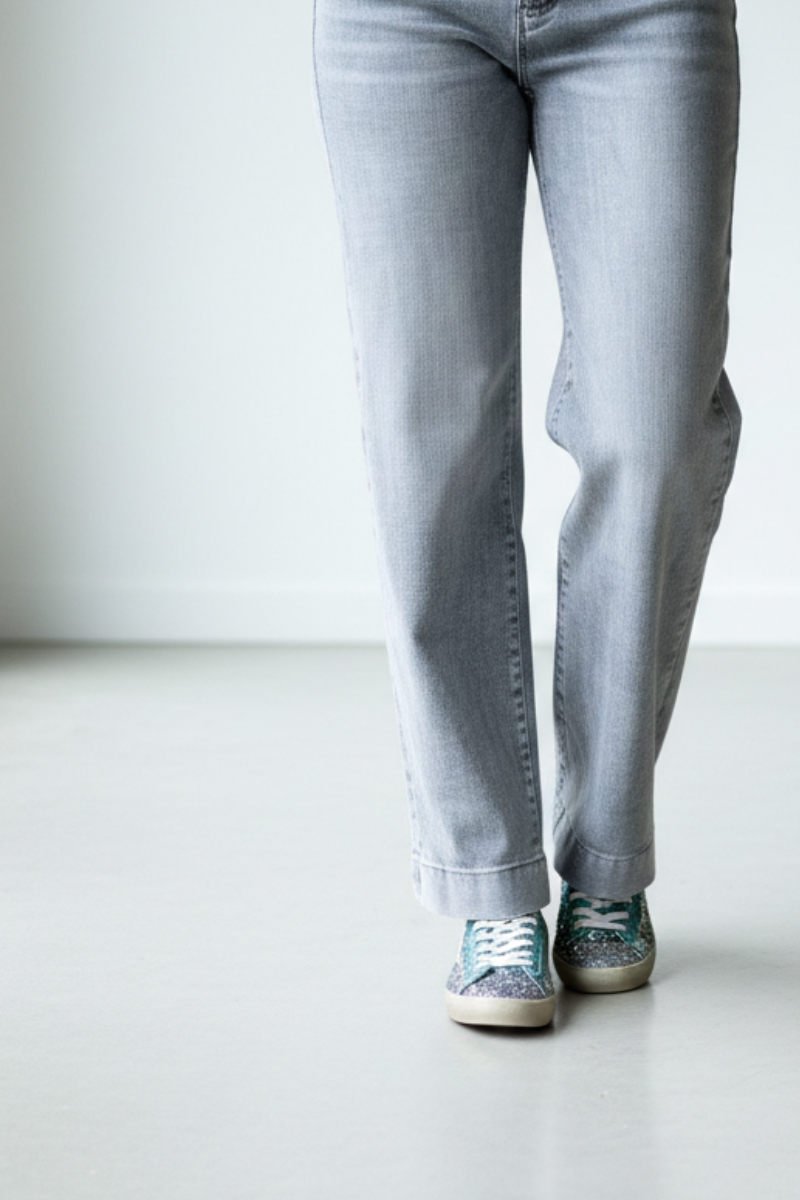 Vaquero wide leg gris Liberatta, vista completa del corte favorecedor