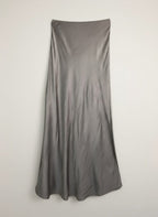 Falda satinada arrugada Topo