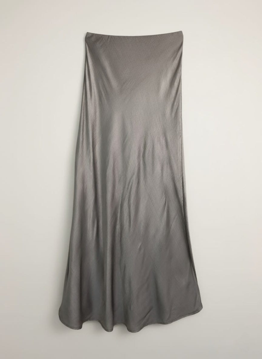 Falda satinada arrugada Topo