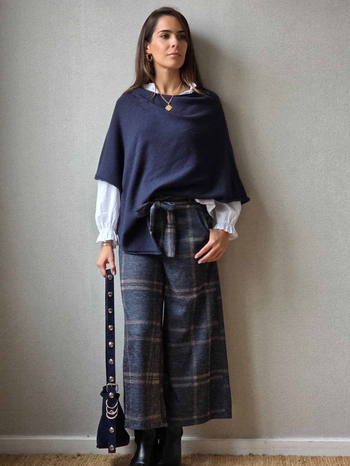 Pantalón de cuadros Cazorla azul