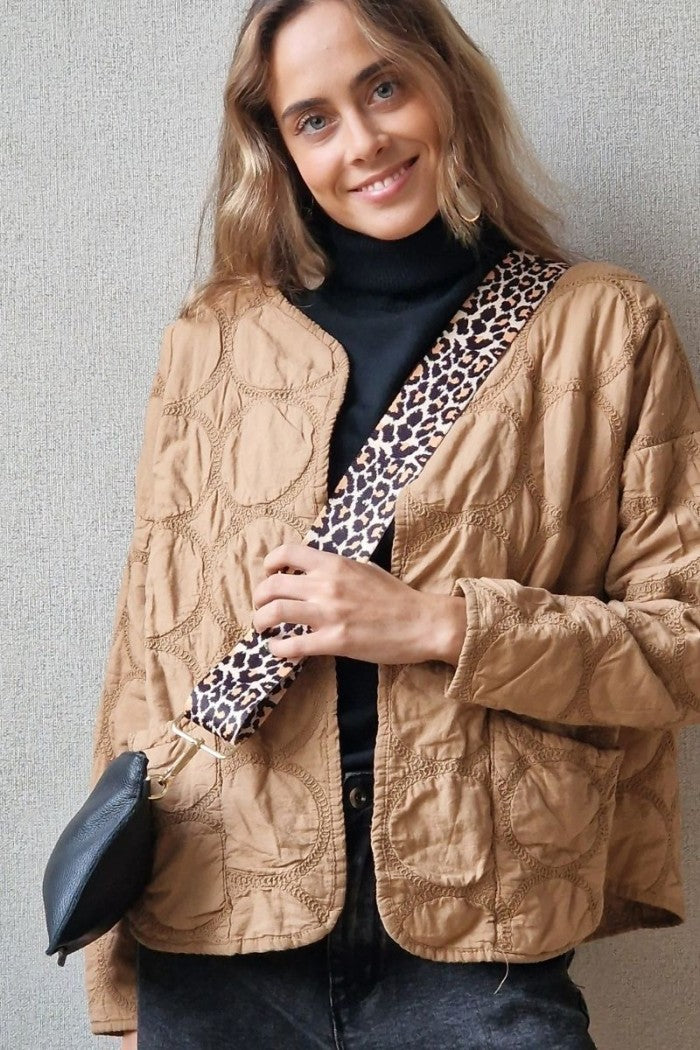 Correa ajustable para bolsos con estampado animal print