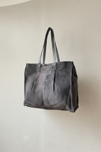 Bolso shopping ante gris medio
