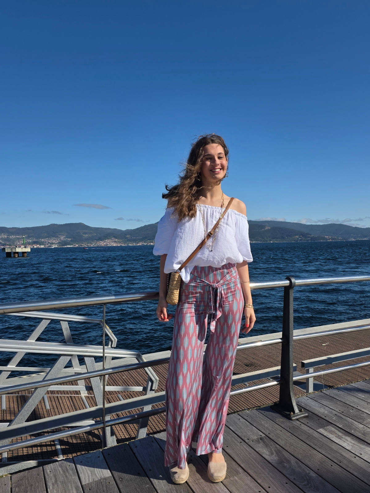 Pantalón Bandeau Estampado Rosa