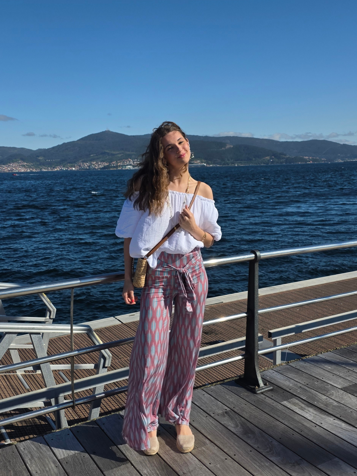 Pantalón Bandeau Estampado Rosa