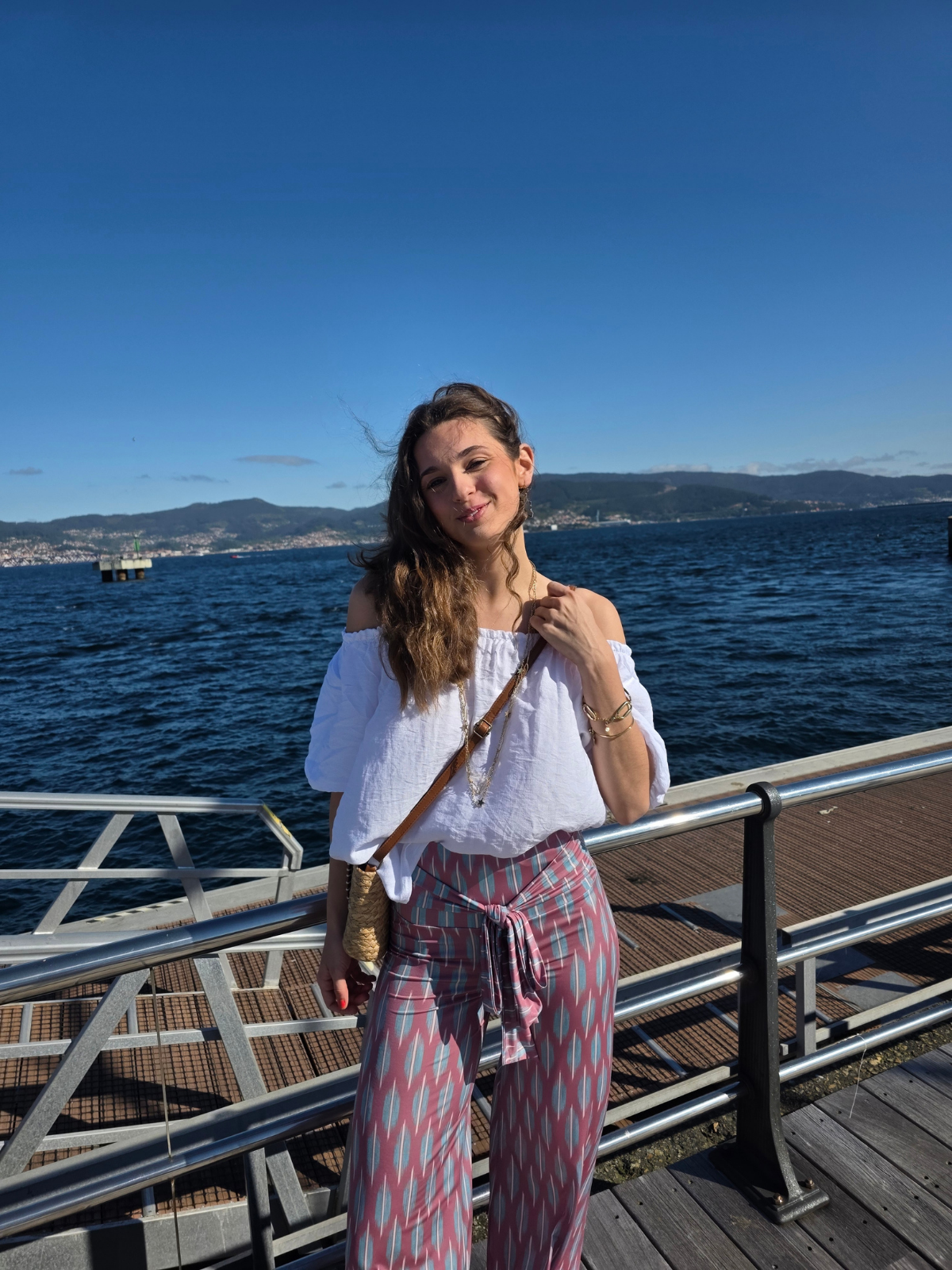 Pantalón Bandeau Estampado Rosa