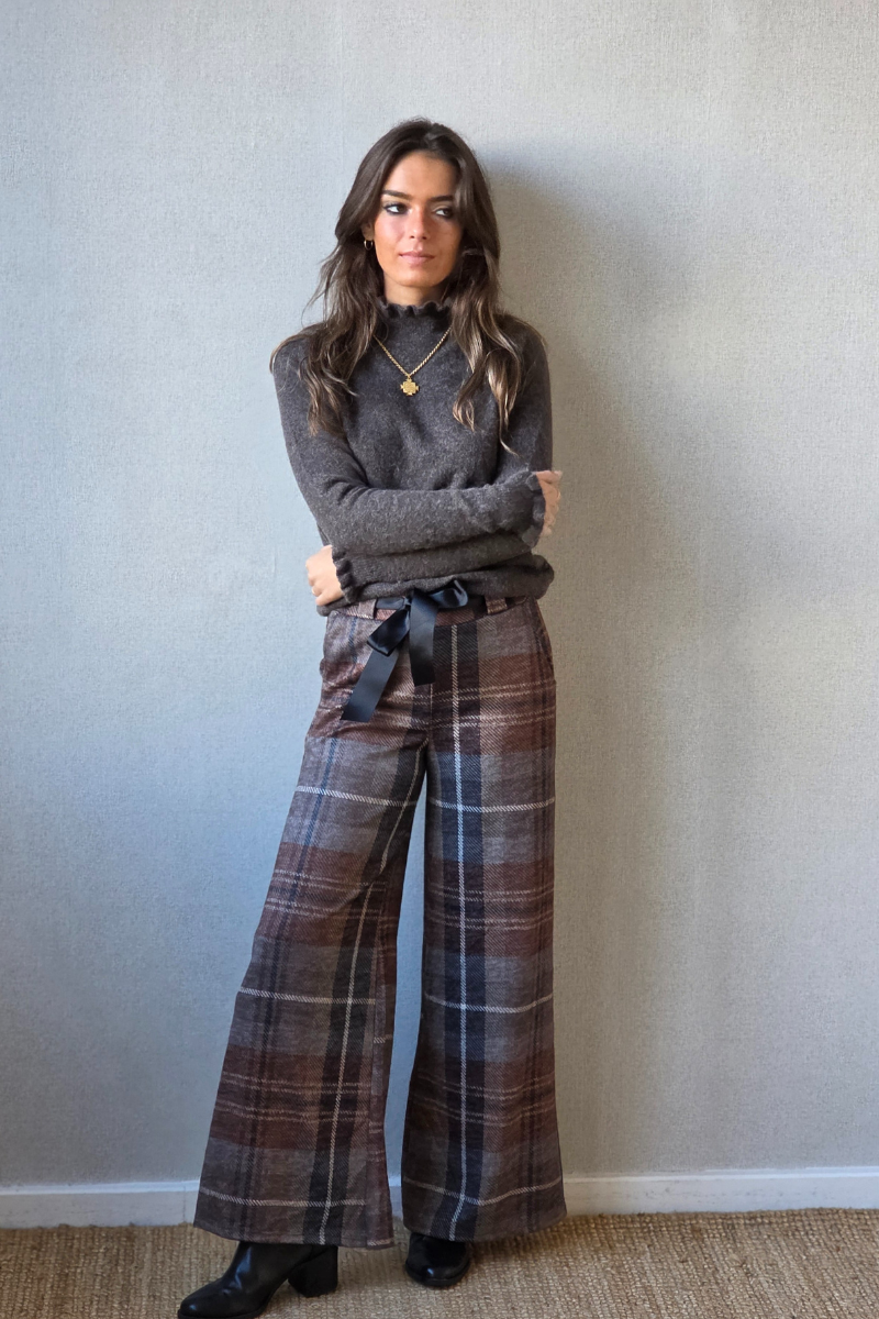 Pantalón de cuadros Belmonte marrón