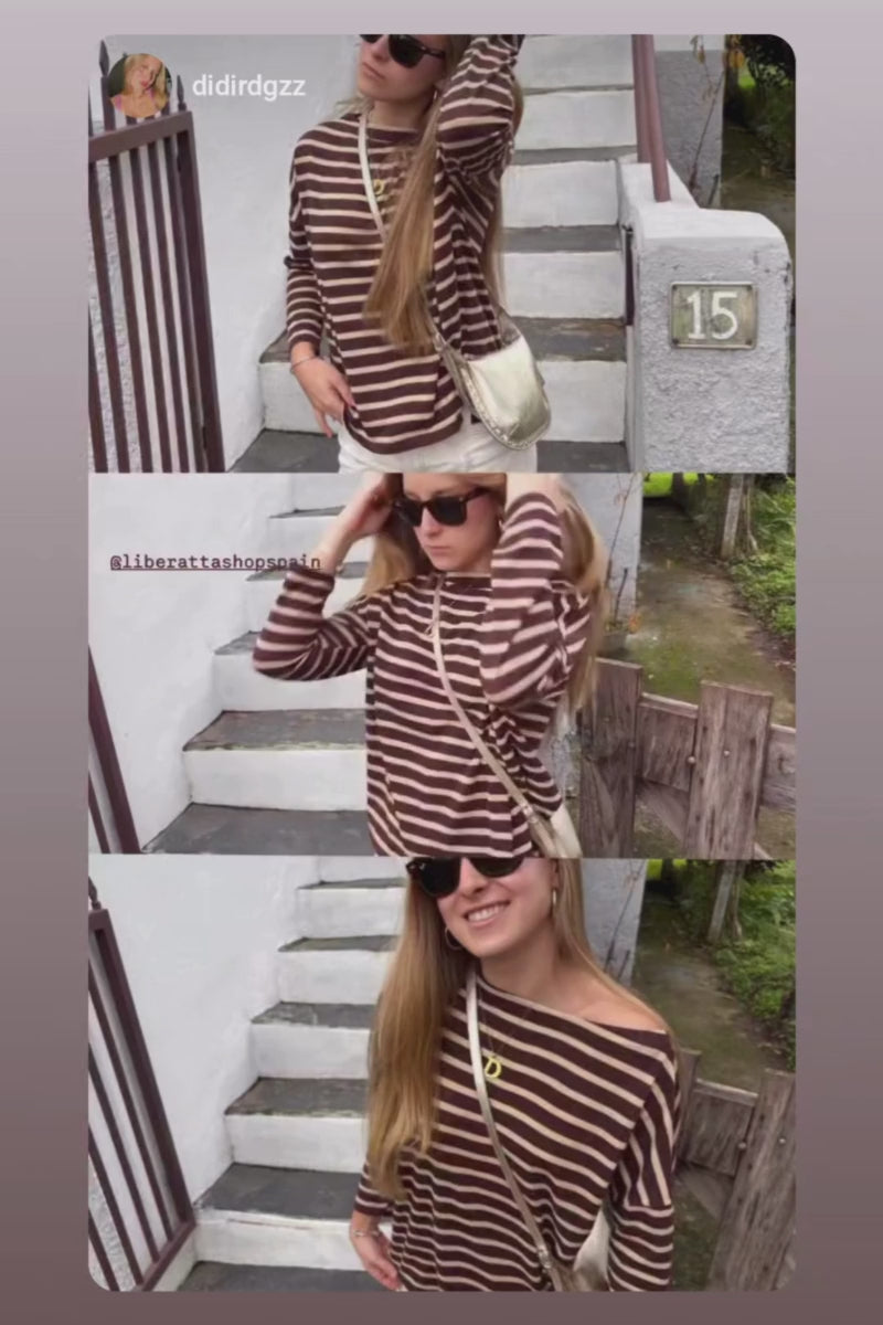 Camiseta de rayas oversize