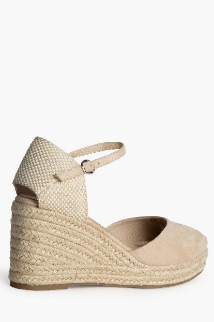 Alpargata Valenciana Cuña Beige - Plataforma Yute 8cm