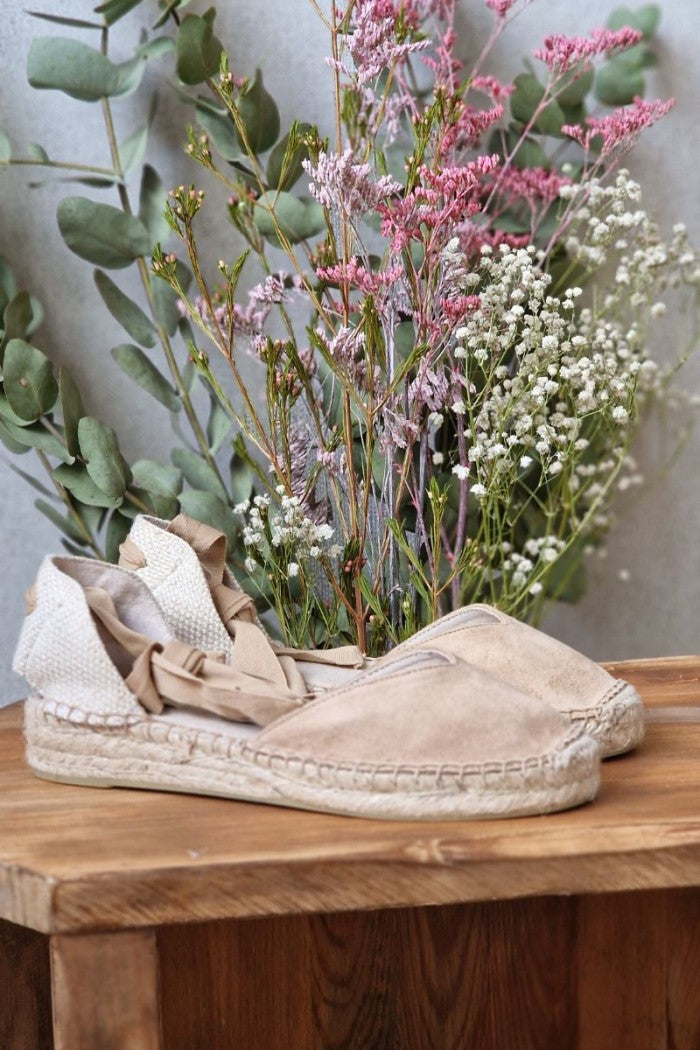 Alpargata Valenciana Lazada Plana - Beige
