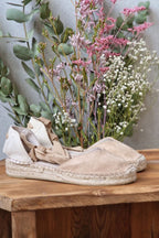 Alpargata Valenciana Lazada Plana - Beige