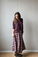 Falda de cuadros Celtic berenjena